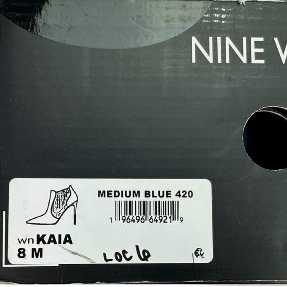 Nine West Kaia Stiletto Booties - Medium Blue - Size 8 - Picture 9 of 9